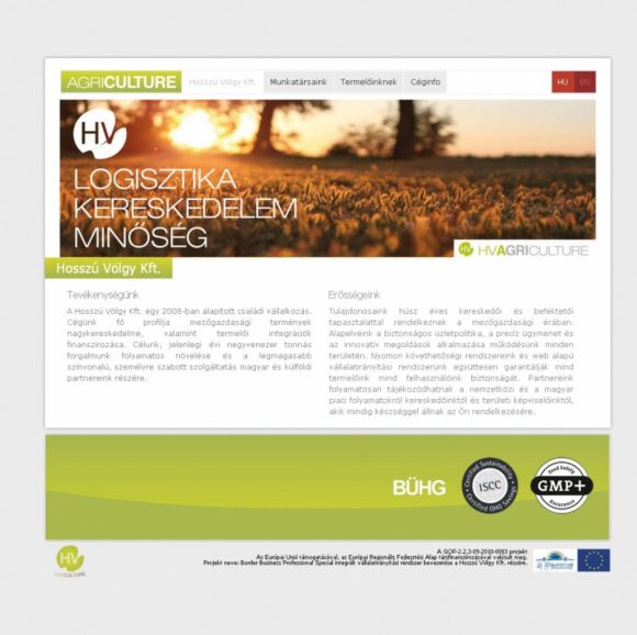 HV Agriculture weboldal